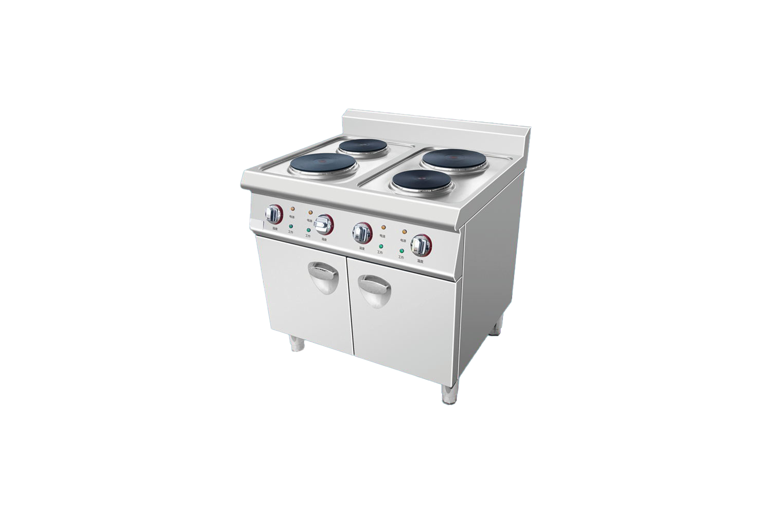 European slyle four head cooking stove