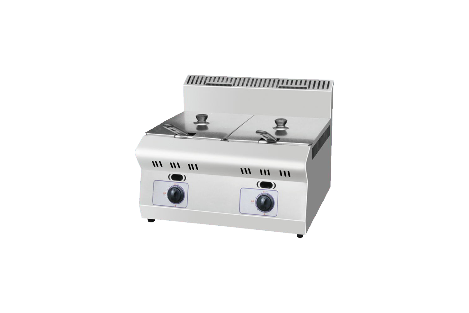 Deluxe tabletop double-cylinder gas fryer
