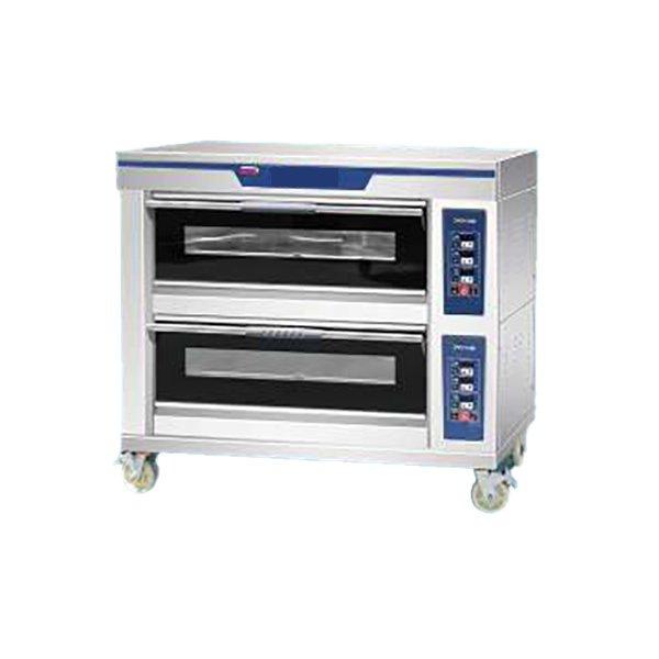 Two deck, four tray economy electric oven